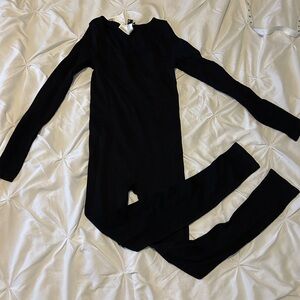 Forever 21 Black Long Sleeve Jumpsuit